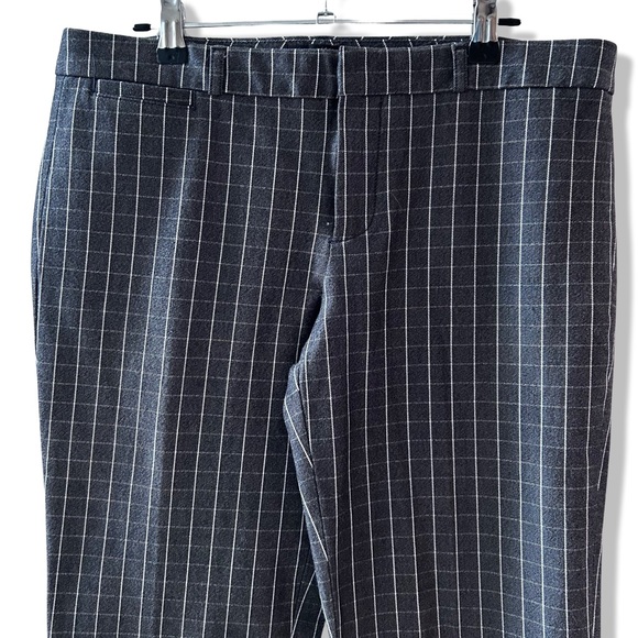 Women's Banana Republic Sloan Stretch Grey Pants with White Checkerboard 8L - Picture 4 of 15